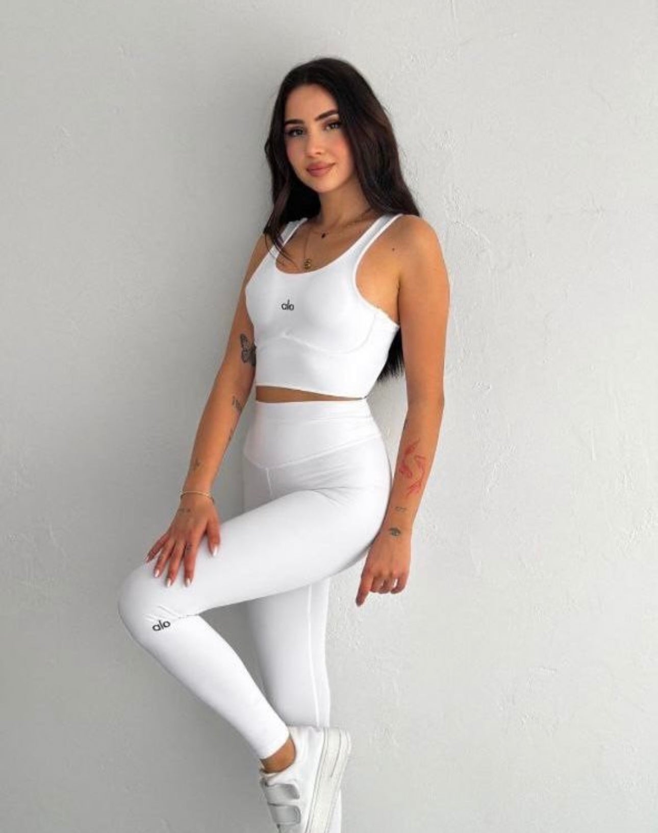 Ensemble Blanc Activewear ALO 🫧