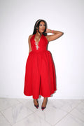 Robe Amalfi Rouge Passion, Perles & Couture ❤️